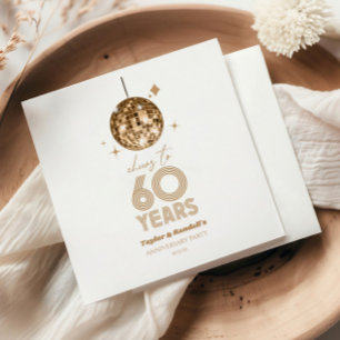 Guardanapo De Papel Festa de Aniversário de Casamento de 60 Anos Disco