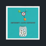 Guardanapo De Papel Festa de aniversário de Ciências Loucas<br><div class="desc">Personalizável para suas especificações. Crédito ao DreAmLoft.</div>