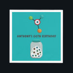 Guardanapo De Papel Festa de aniversário de Ciências Loucas<br><div class="desc">Personalizável para suas especificações. Crédito ao DreAmLoft.</div>