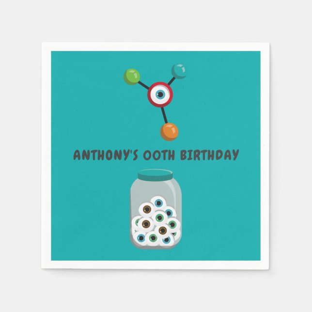 Guardanapo De Papel Festa de aniversário de Ciências Loucas (Frente)