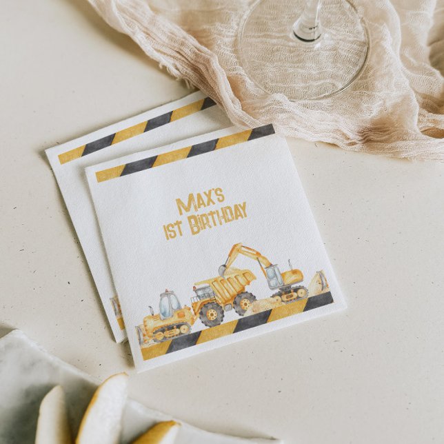 Guardanapo De Papel Festa de aniversário de construção Napkins (Criador carregado)