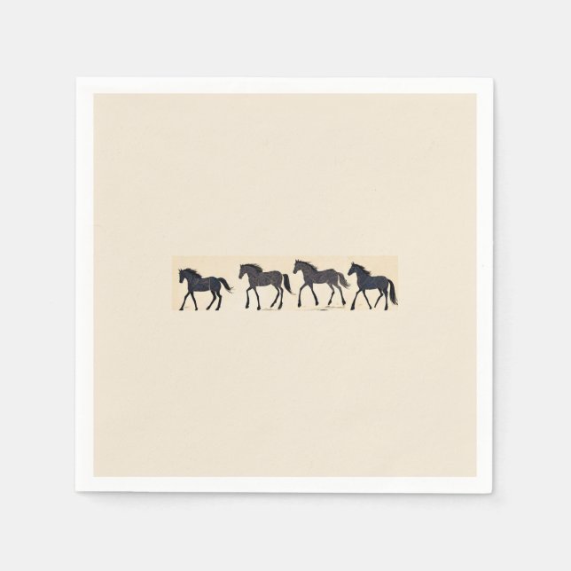 Guardanapo De Papel Festa de aniversário de cowboy - Cavalo (Frente)