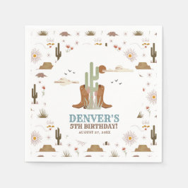 Guardanapo De Papel Festa de aniversário de cowboy do Oeste Selvagem