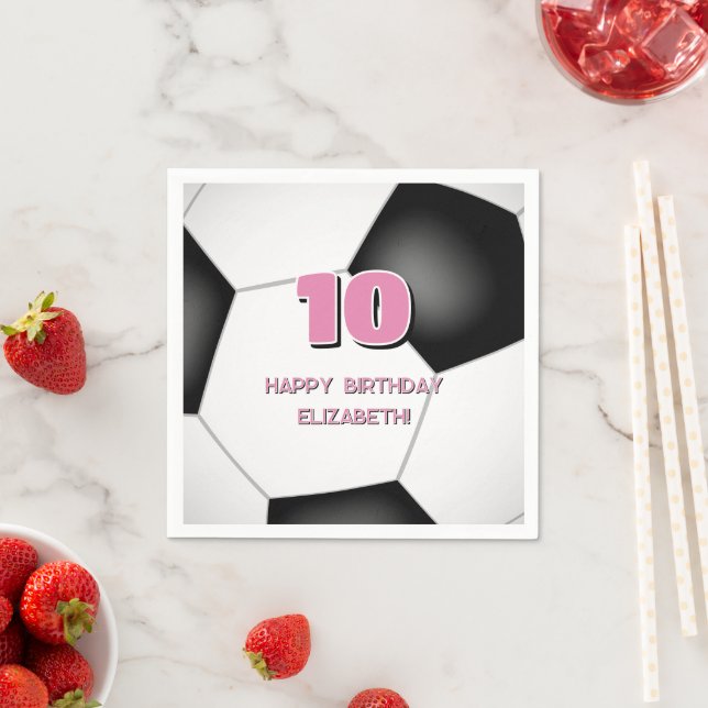 Guardanapo De Papel festa de aniversário de criança de bola branca neg (Insitu)