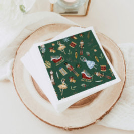 Guardanapo De Papel Festa de aniversário de criança de ouro azul-hambu