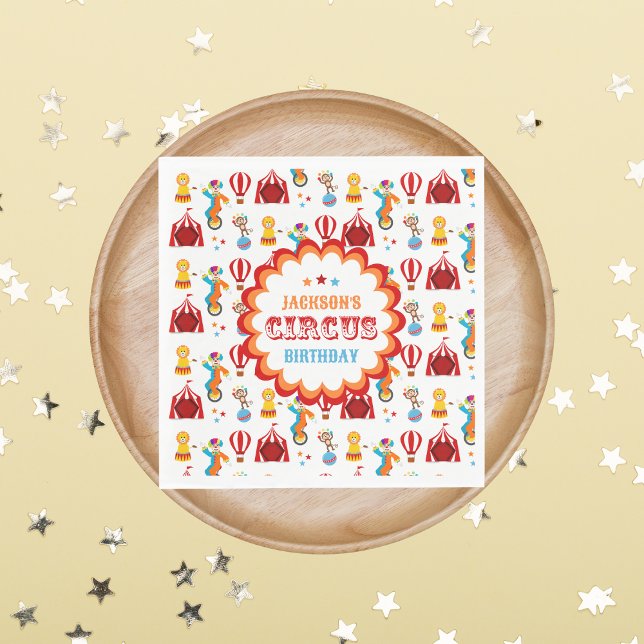 Guardanapo De Papel Festa de Aniversário de criança do Festival de Cir (Criador carregado)