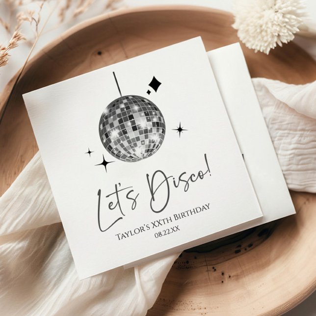 Guardanapo De Papel Festa de aniversário de Disco de Vamos de Bola Dis (Criador carregado)