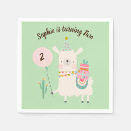 Guardanapo De Papel Festa de aniversário de Diversão do Llama