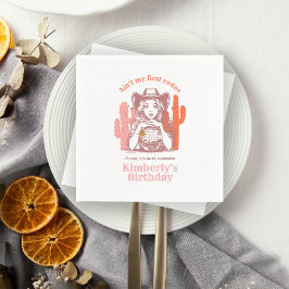 Guardanapo De Papel Festa de aniversário de esfera de Disco com Garota