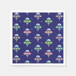 Guardanapo De Papel Festa de aniversário de Espaço de OVNI