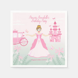 Guardanapo De Papel Festa de aniversário de Fantasia Princesa Rosa