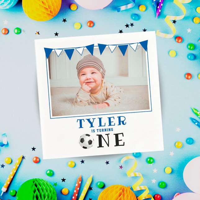 Guardanapo De Papel Festa de aniversário de Fotografias do primeiro an (Criador carregado)