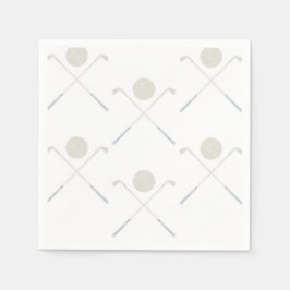 Guardanapo De Papel Festa de aniversário de Golfe Azul de Aquarela