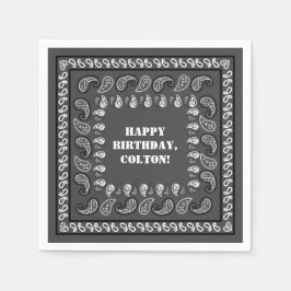 Guardanapo De Papel Festa de aniversário de Impressão de Bandana Ocide