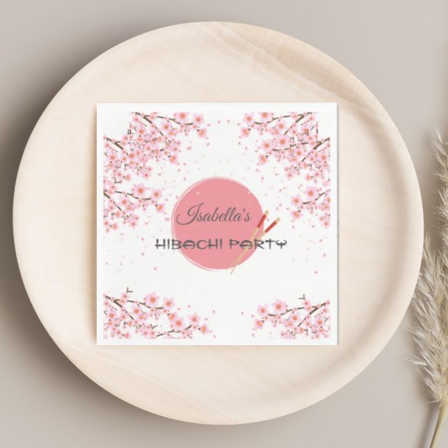 Guardanapo De Papel Festa de aniversário de Janto Japonês Hibachi (Criador carregado)