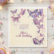 Festa de aniversário de jardim com borboletas