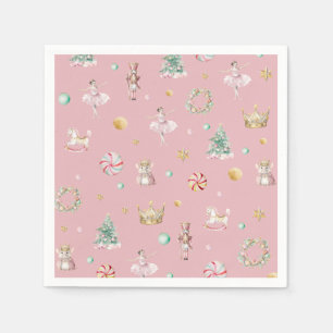 Guardanapo De Papel Festa de aniversário de Natal do Pastel Nutcracker