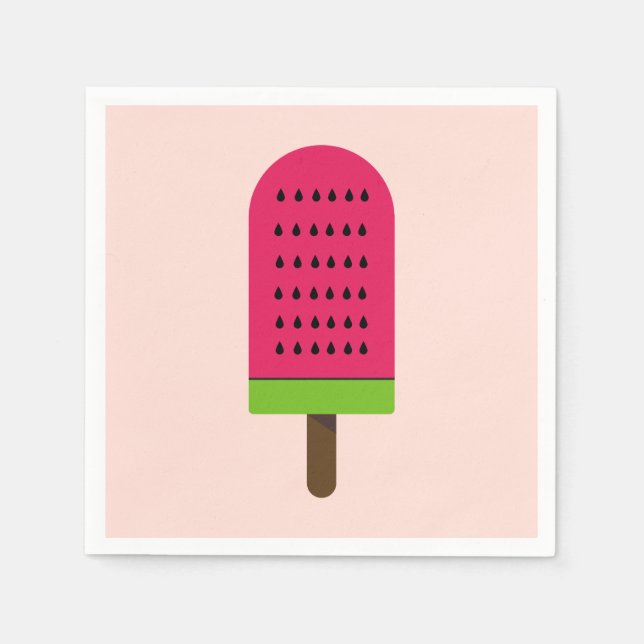 Guardanapo De Papel Festa de aniversário de picolé (Frente)