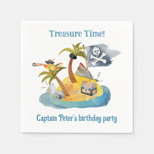 Guardanapo De Papel Festa de aniversário de Pirate Treasure Island