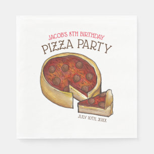 Guardanapo De Papel Festa de aniversário De Pizza De Pepperoni Para De