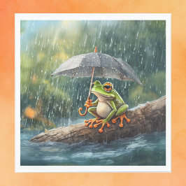 Guardanapo De Papel Festa de aniversário de Sapo de Cottagecore Whimsi