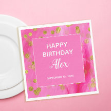 Festa de aniversário de Surpresa Dourada Rosa Quen