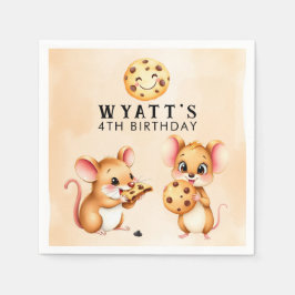 Guardanapo De Papel Festa de aniversário de Tema do Mouse e Cookie