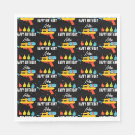 Guardanapo De Papel Festa de aniversário de Verão de Armas e Balões