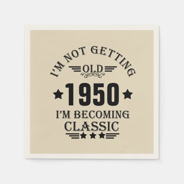 Guardanapo De Papel Festa de aniversário de vinheta personalizada (Frente)