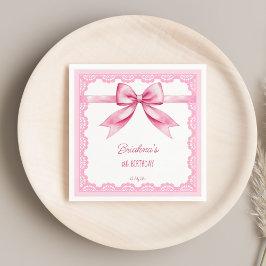 Guardanapo De Papel Festa de aniversário do coquete do arco rosa impre