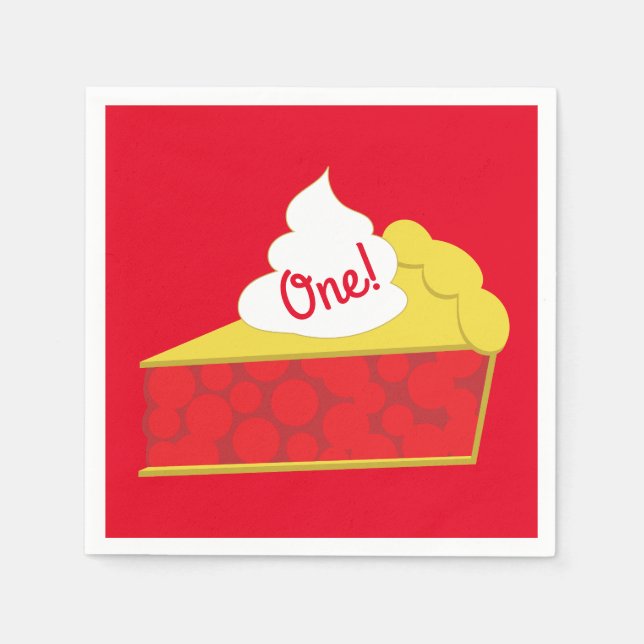 Guardanapo De Papel Festa de aniversário do Cutie Pie Cherry Kid (Frente)