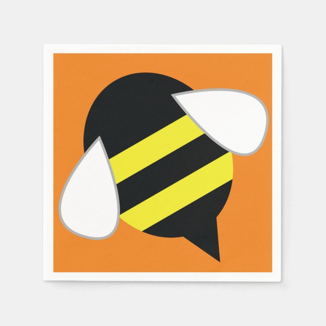 Guardanapo De Papel Festa de aniversário do Dia da Abelha (Frente)