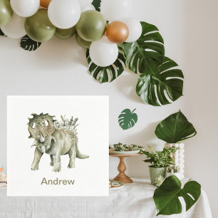 Guardanapo De Papel Festa de aniversário do dinossauro