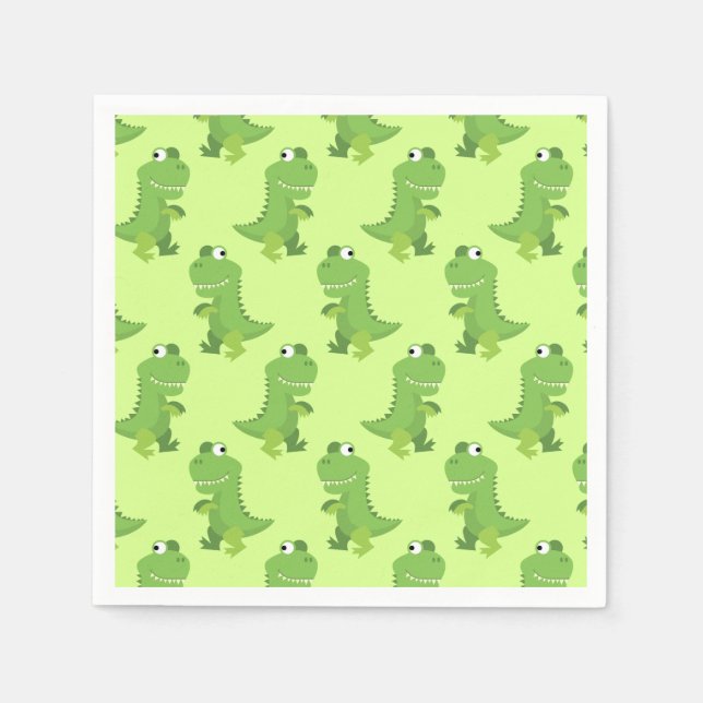 Guardanapo De Papel Festa de aniversário do dinossauro (Frente)