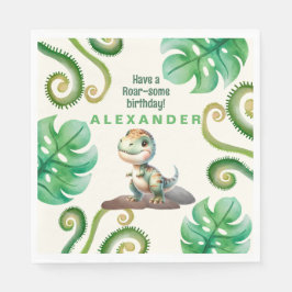 Guardanapo De Papel Festa de aniversário do dinossauro