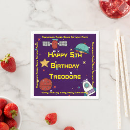 Guardanapo De Papel Festa de aniversário do Espaço Exterior