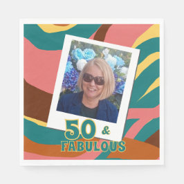 Guardanapo De Papel festa de aniversário do estilo retrô 50 e fabuloso