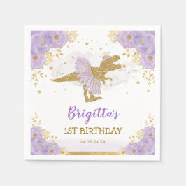 Guardanapo De Papel Festa de aniversário Dourada do Dinossauro Balleri