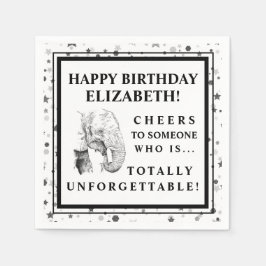 Guardanapo De Papel Festa de aniversário Elefante Divertida Napkins