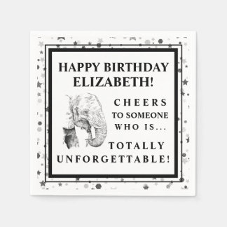 Guardanapo De Papel Festa de aniversário Elefante Divertida Napkins