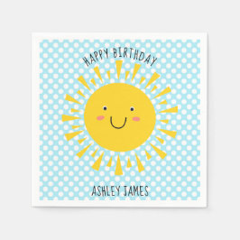 Guardanapo De Papel Festa de Aniversário Feliz e Bonita