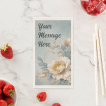 Festa de aniversário Floral Azul Elegante