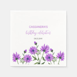 Guardanapo De Papel Festa de aniversário Floral Elegante Xeranthemum