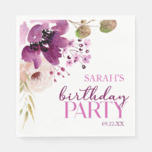 Festa de aniversário Floral Violeta Roxo