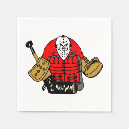 Guardanapo De Papel Festa de aniversário Ice Hockey Goalie