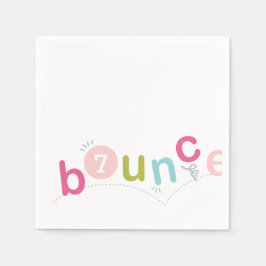 Guardanapo De Papel Festa de Aniversário Infantil Bounce Modern Rosa