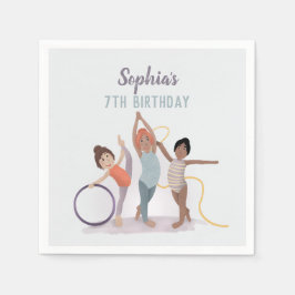 Guardanapo De Papel Festa de Aniversário Infantil Feminina de Ginástic