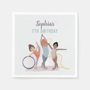 Guardanapo De Papel Festa de Aniversário Infantil Feminina de Ginástic