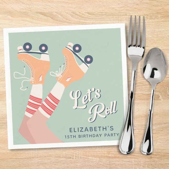 Guardanapo De Papel Festa de aniversário legal de rolamento do cilindr (Criador carregado)