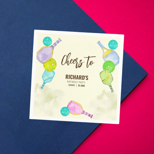 Guardanapo De Papel Festa de aniversário Luminosa do Tema de Aquarela (Criador carregado)